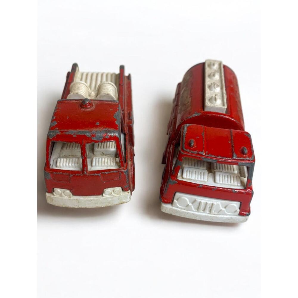 1970s Tootsie Toys Fire Trucks Tanker Set of 2 4 Inch